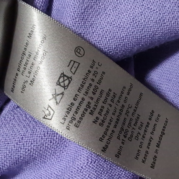 Zadig & Voltaire Miss Love Strass Merino Wool Lavender Sweater Small Nwt - Picture 11 of 13